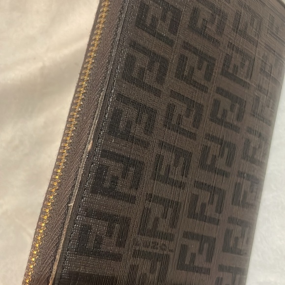 Fendi Brown Zucchino PVC Zippy Long Wallet 🤎 - Picture 15 of 16